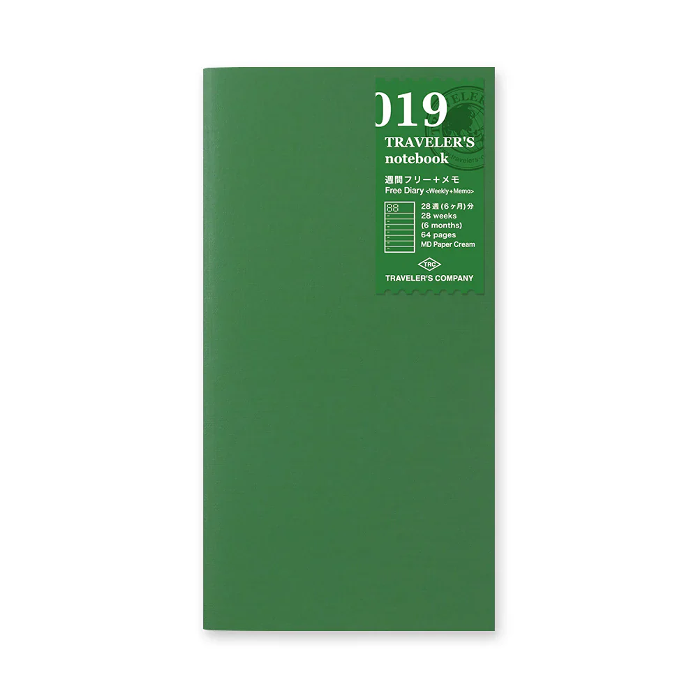 Traveler's Notebook - 019 Free Diary Refill - Weekly + Memo