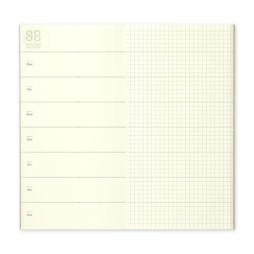 Traveler's Notebook - 019 Free Diary Refill - Weekly + Memo - Image 3