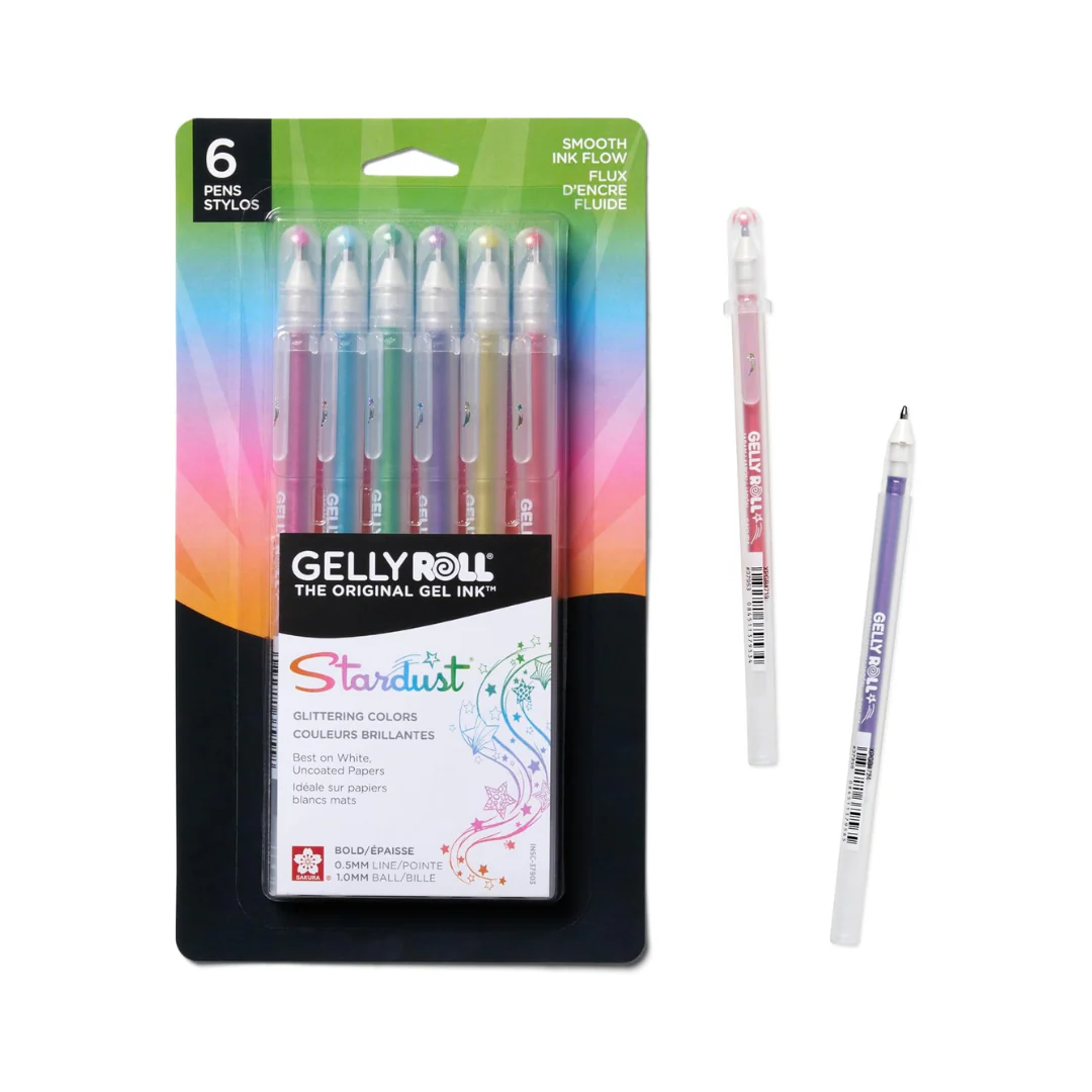 Sakura - Gelly Roll - Pack of 6 - Glitter Stardust Galaxy