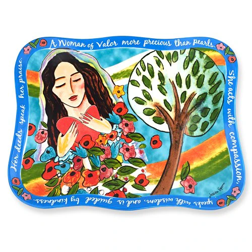 AVIV JUDAICA - Woman of Valor Platter