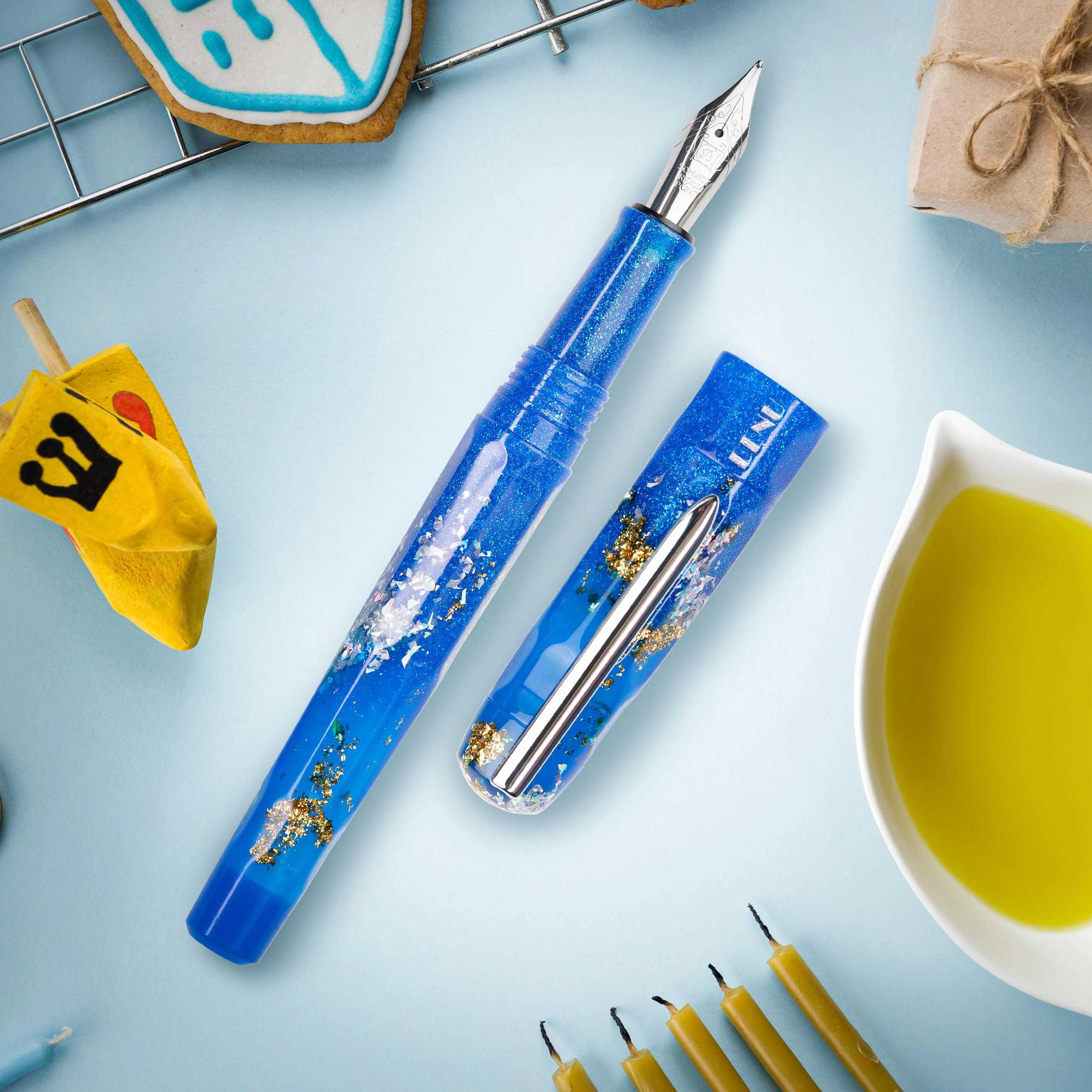 BENU Talisman Fountain Pen - Hanukkah Oil (Limited Edition) - Image 2