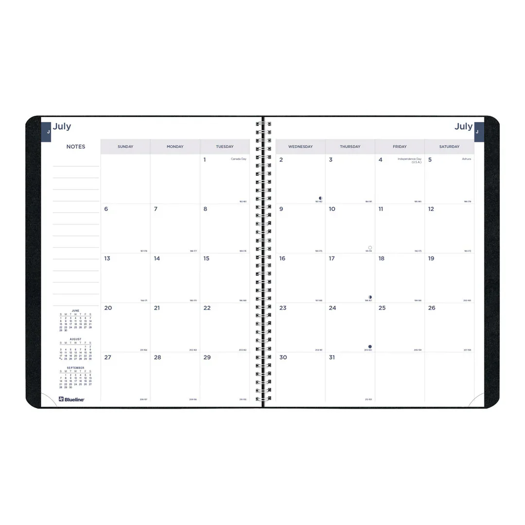 Blueline - 2025-26 Monthly Academic Planner - Black - Image 3