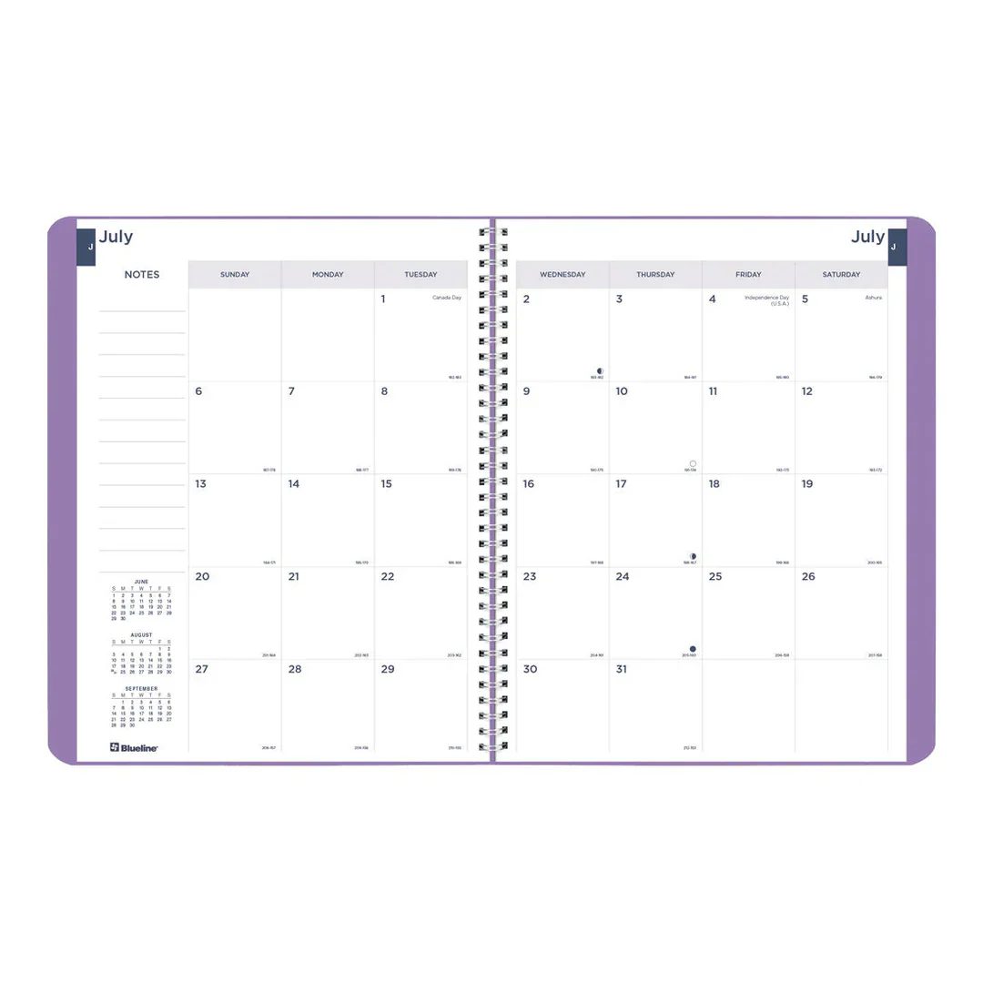 Blueline - 2025-26 Monthly Academic Planner - Purple - Image 3
