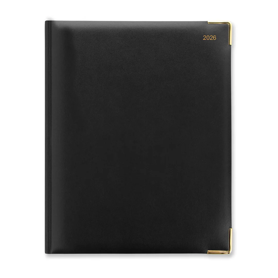 Letts of London - 2026 A4 Classic Quarto Planner - Vertical Week to View - Black (English)