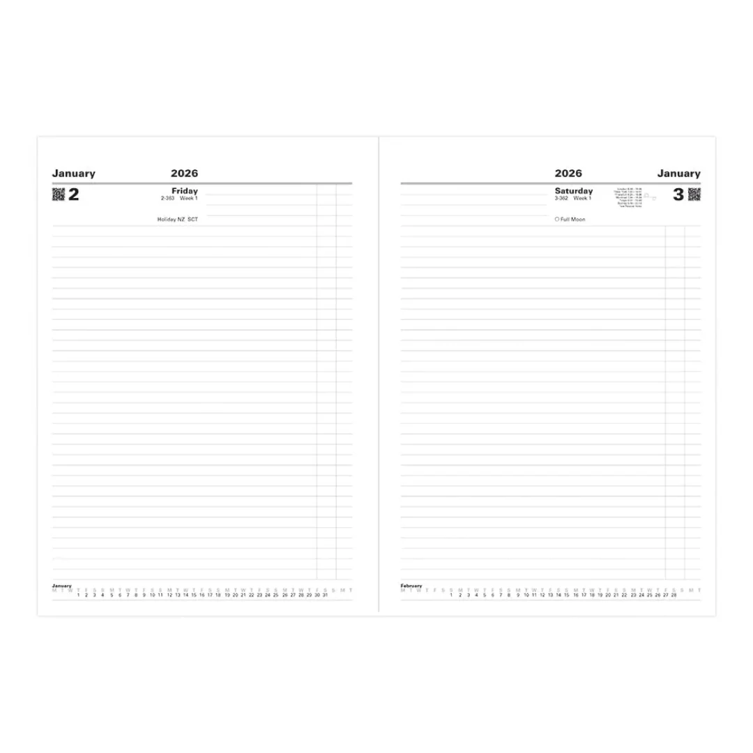 Letts of London - 2026 A4 Standard Planner - Day to Page - Black (English) - Image 2