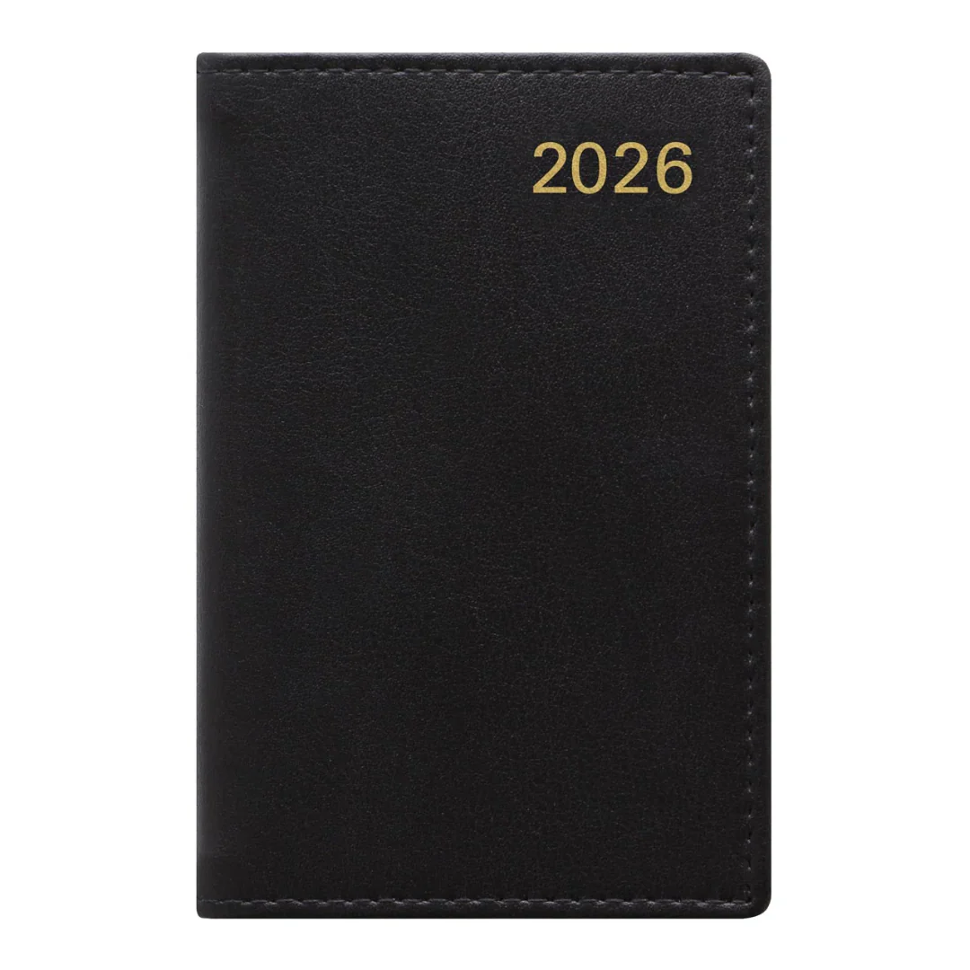 Letts of London - 2026 Mini Pocket Planner - Belgravia - Week to View - Black (English)
