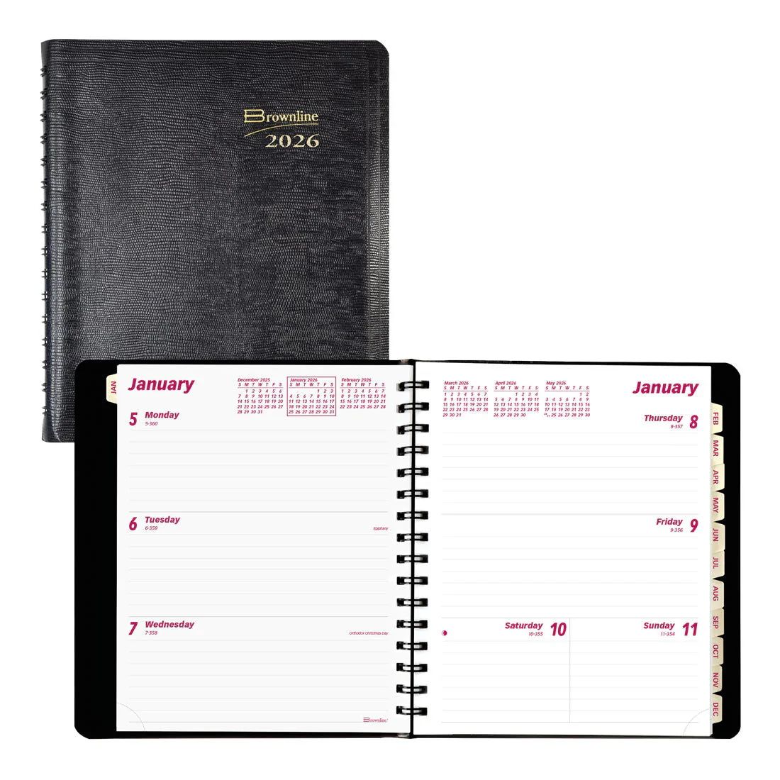 Brownline - 2026 Essential Weekly Planner - English - Black - Image 2