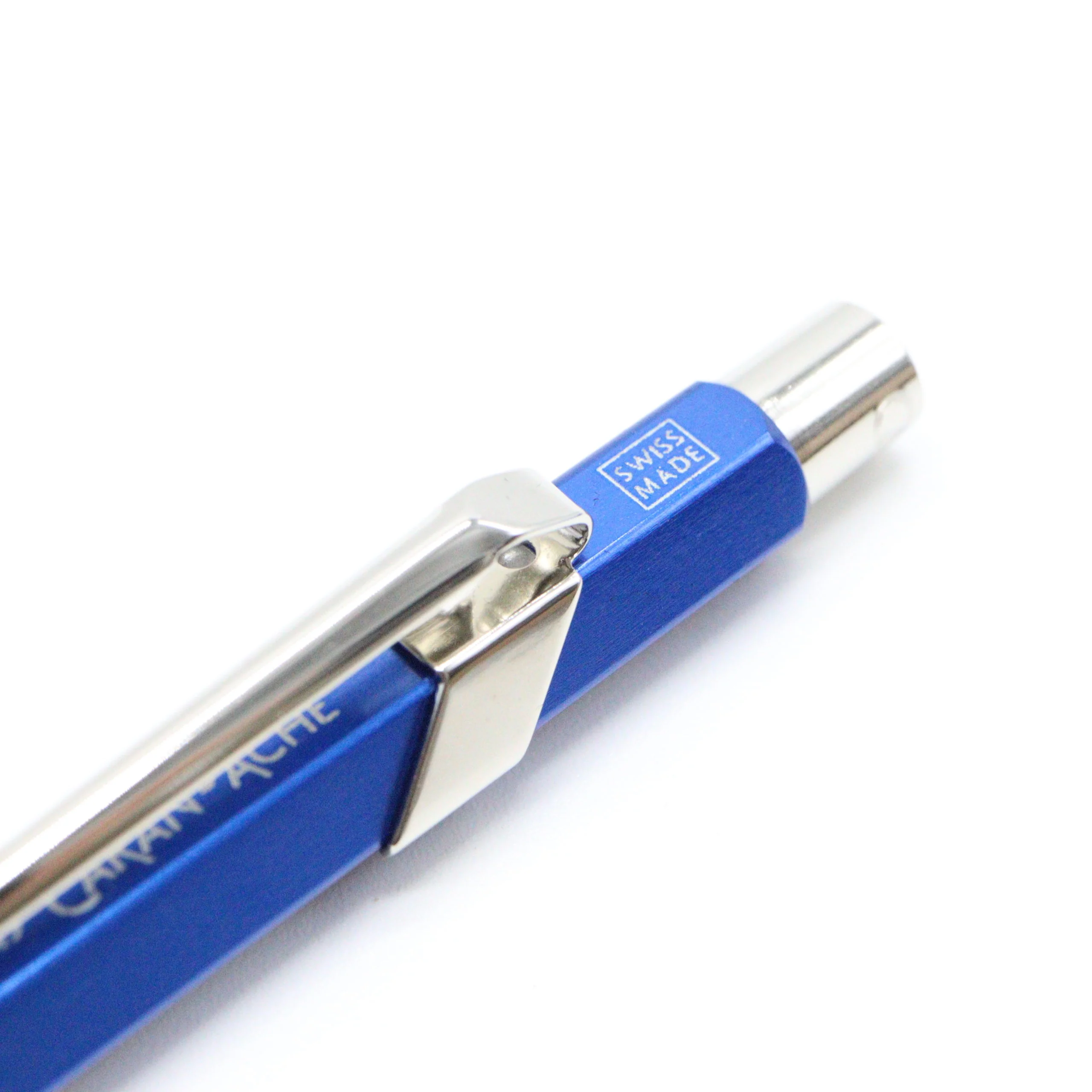 Caran D’ache 849 Ballpoint Pen with Metal Case – Metallic Blue - Image 3