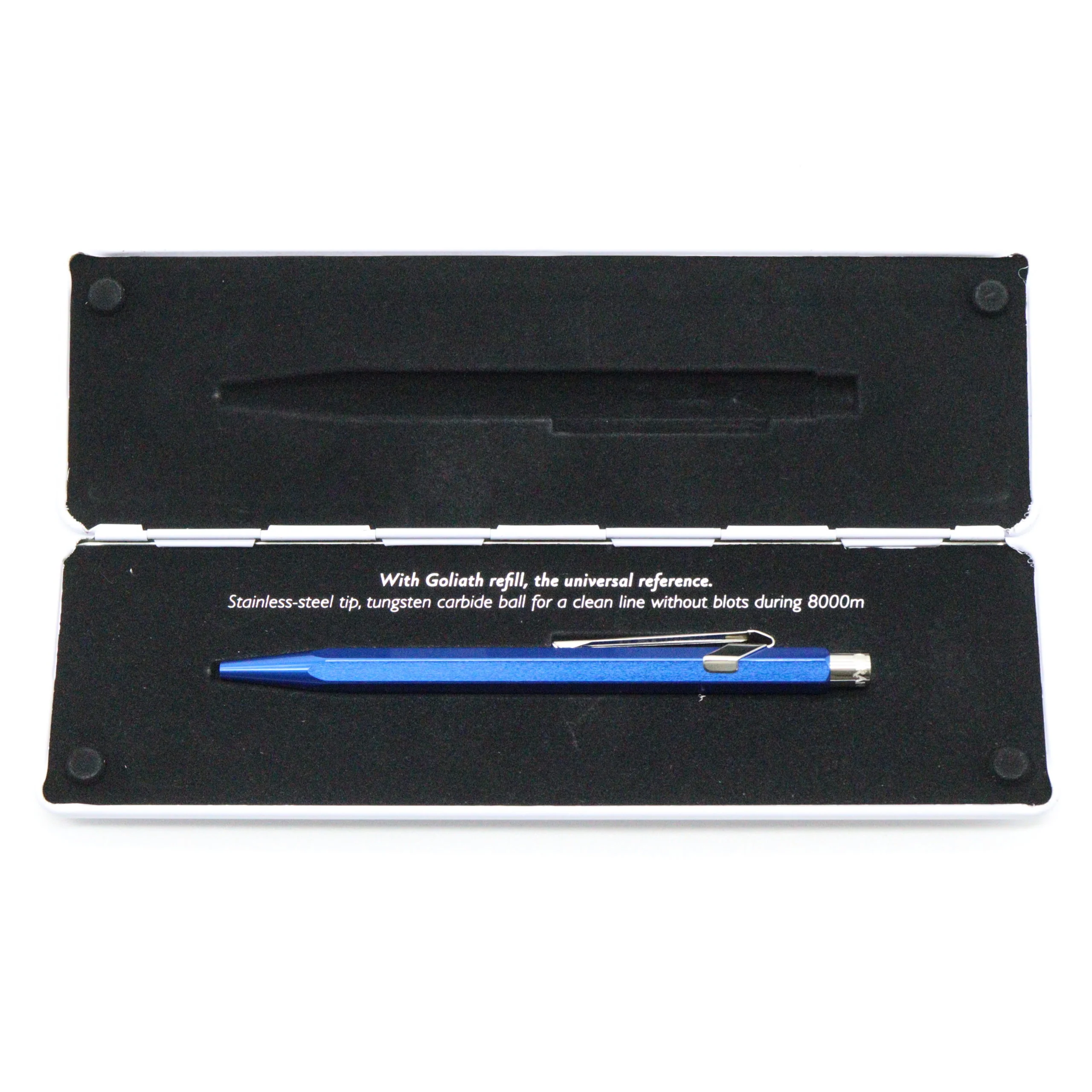 Caran D’ache 849 Ballpoint Pen with Metal Case – Metallic Blue - Image 5