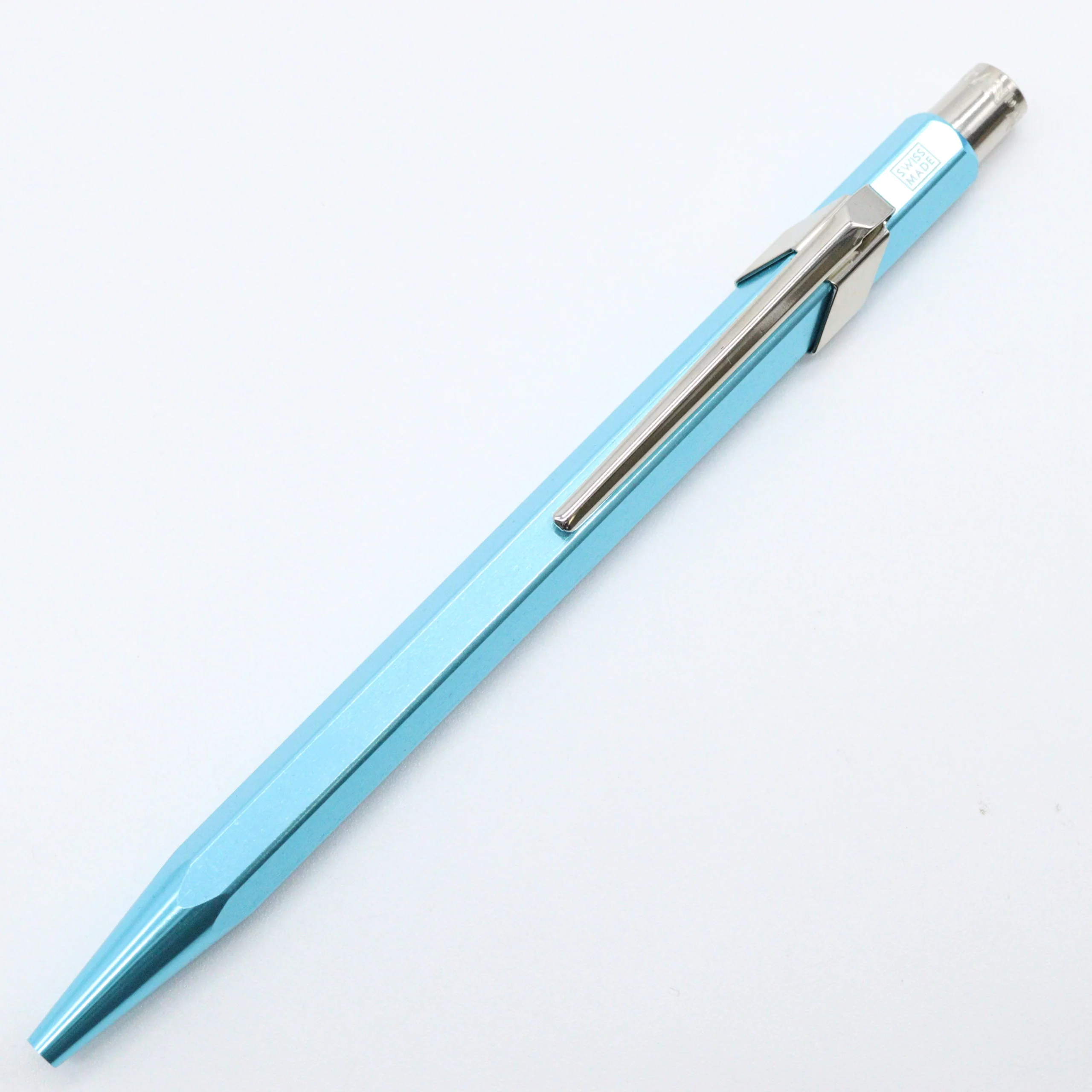 Caran D'ache 849 Ballpoint Pen with Metal Case - Metallic Turquoise