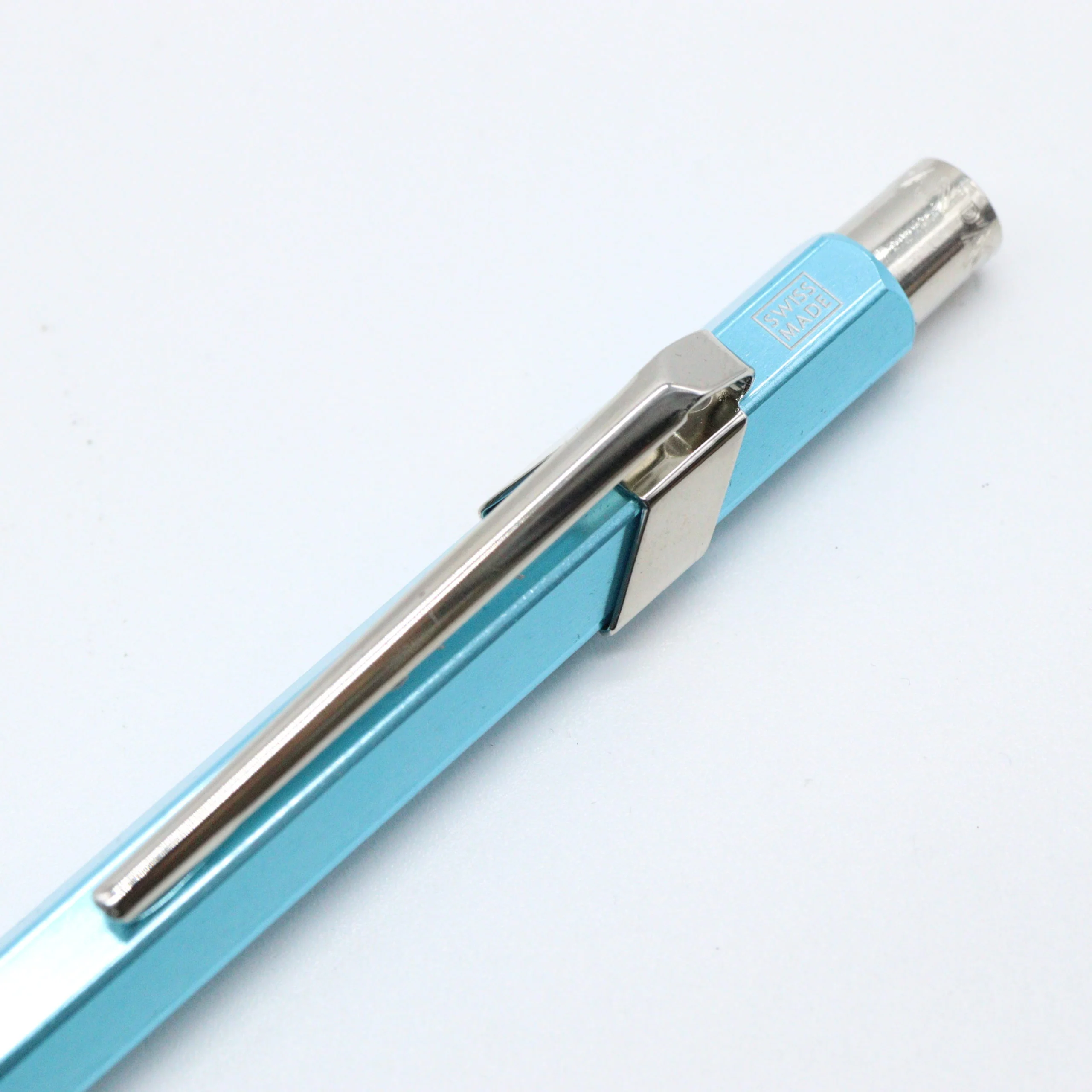 Caran D'ache 849 Ballpoint Pen with Metal Case - Metallic Turquoise - Image 3