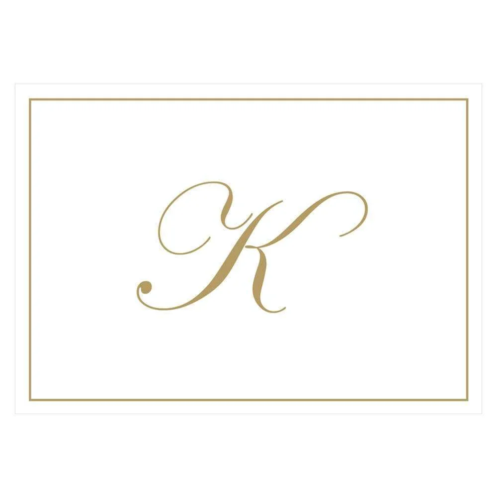 CASPARI - Gold Embossed Initial Notes (Box of 8) - Image 11