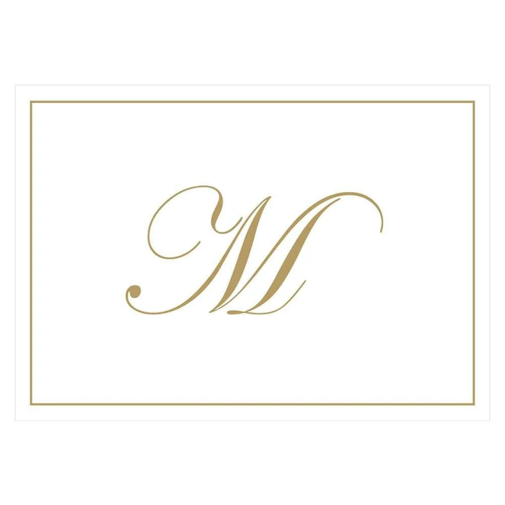 CASPARI - Gold Embossed Initial Notes (Box of 8) - Image 13