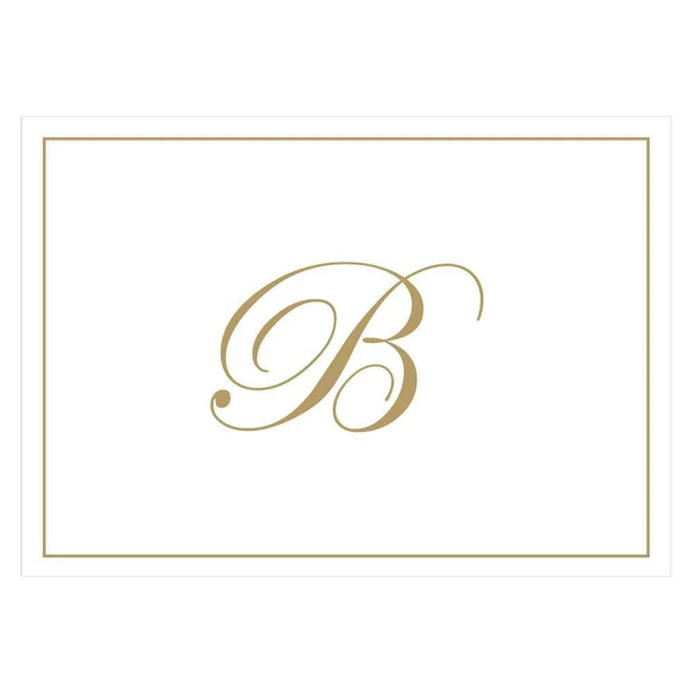 CASPARI - Gold Embossed Initial Notes (Box of 8) - Image 2