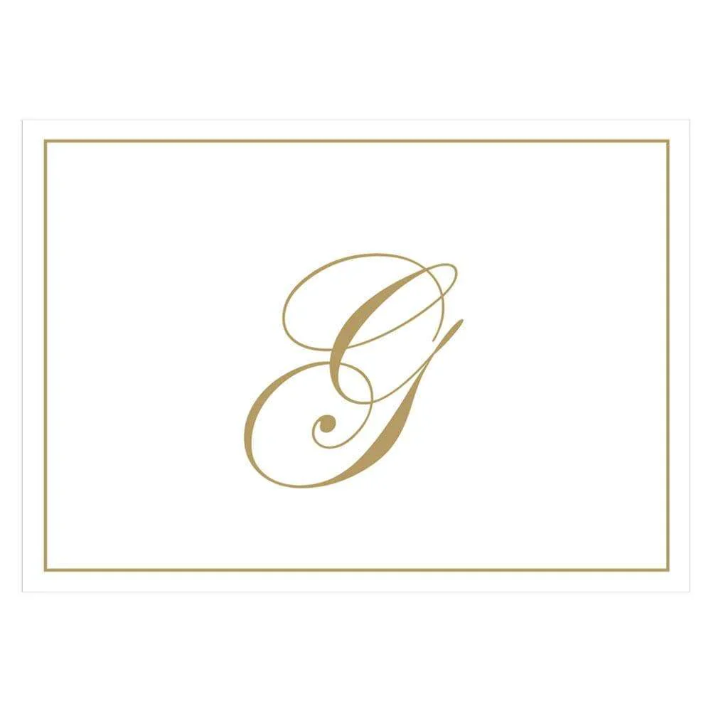 CASPARI - Gold Embossed Initial Notes (Box of 8) - Image 7