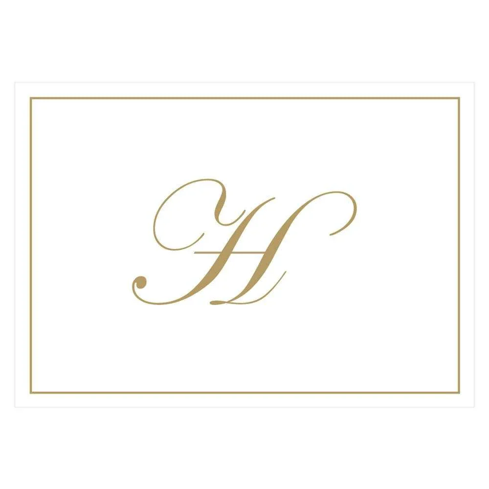 CASPARI - Gold Embossed Initial Notes (Box of 8) - Image 8