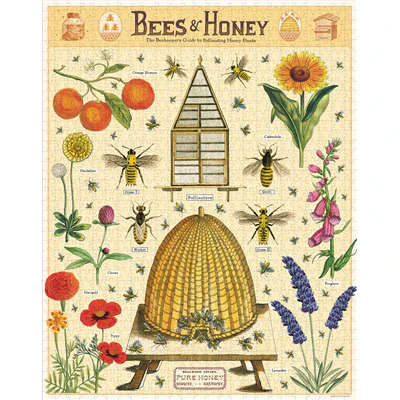Cavallini & Co - Vintage Puzzle 1000 Pieces - Bees & Honey - Image 2