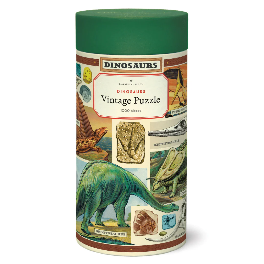 Cavallini & Co - Vintage Puzzle 1000 Pieces - Dinosaurs