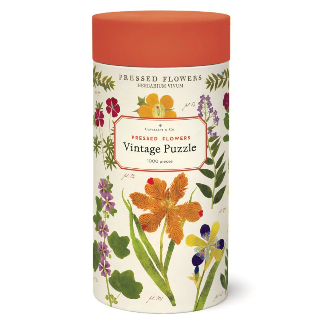 Cavallini & Co - Vintage Puzzle 1000 Pieces - Pressed Flowers
