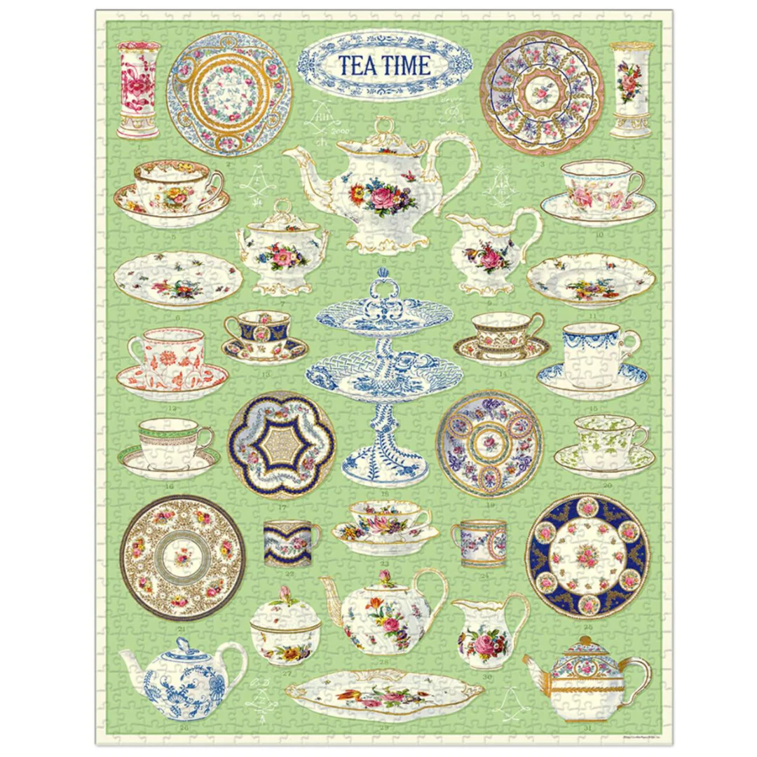 Cavallini & Co - Vintage Puzzle 1000 Pieces - Tea Time - Image 2
