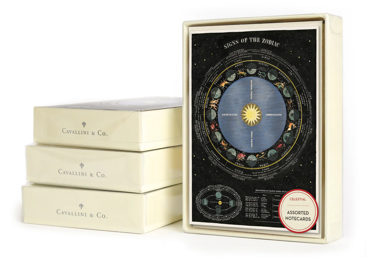 CAVALLINI & CO - Boxed Note Cards "Celestial"
