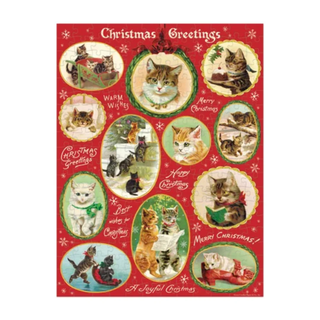 Cavallini & Co - Mini Puzzle - 240 Pieces - Christmas Cats - Image 2