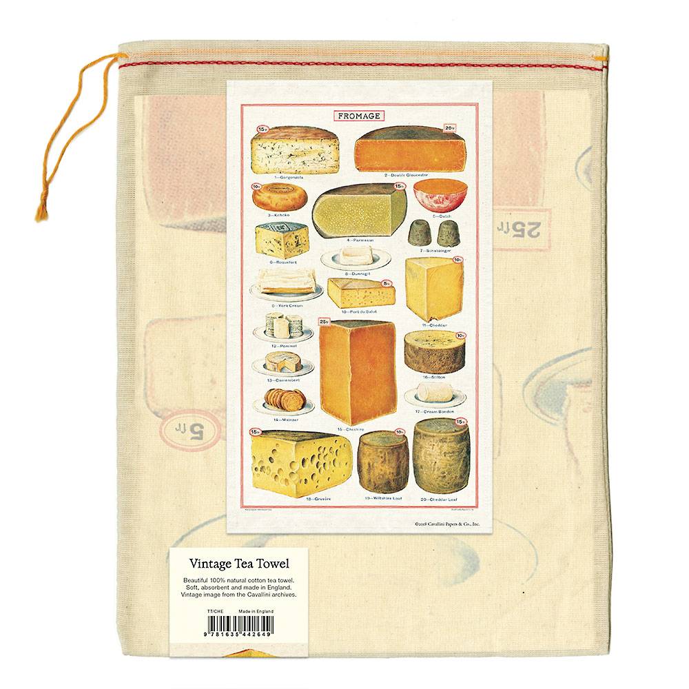 Cavallini & Co - Tea Towel - Cheese - Image 3