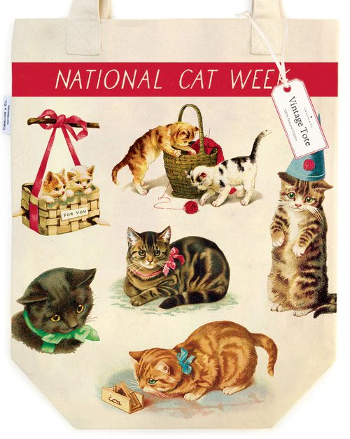 Cavallini & Co - Tote Bag - Vintage Cats