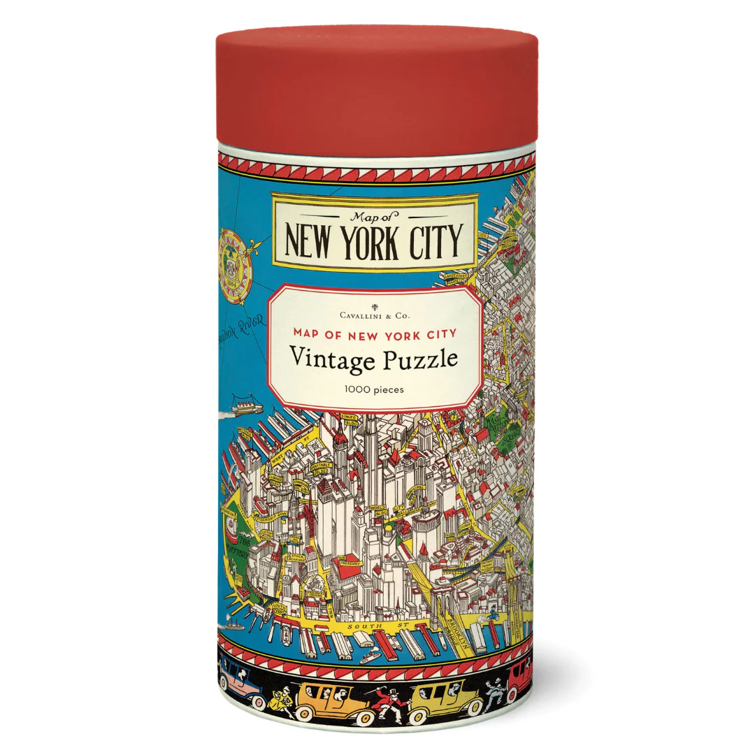 Cavallini & Co - Vintage Puzzle 1000 Pieces - Map of New York City