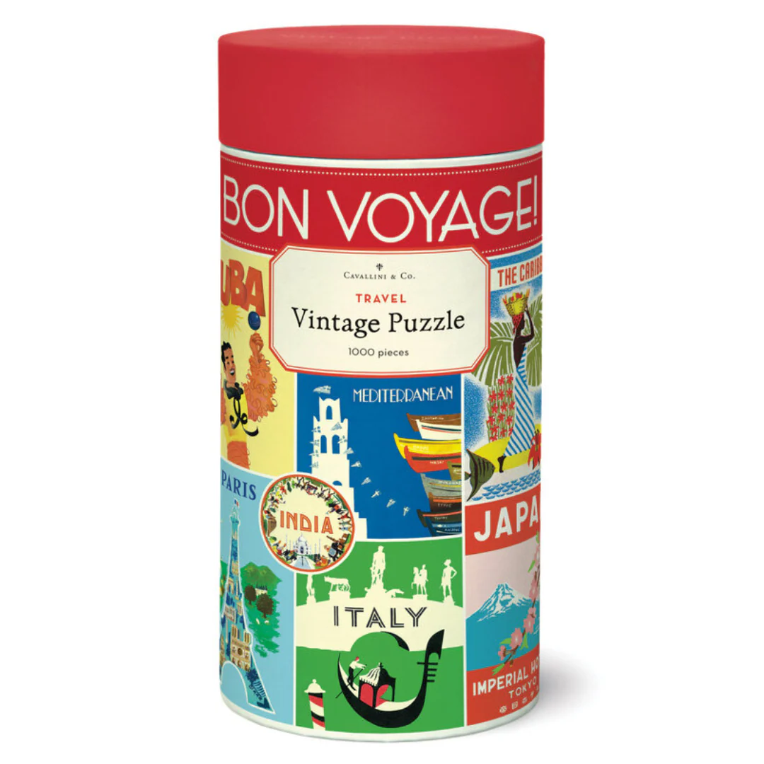 Cavallini & Co - Vintage Puzzle 1000 Pieces - Travel
