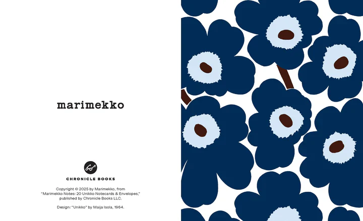 Chronicle Books - Marimekko 20 Unikko Notecards & Envelopes - Blues - Image 3