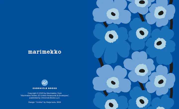 Chronicle Books - Marimekko 20 Unikko Notecards & Envelopes - Blues - Image 4