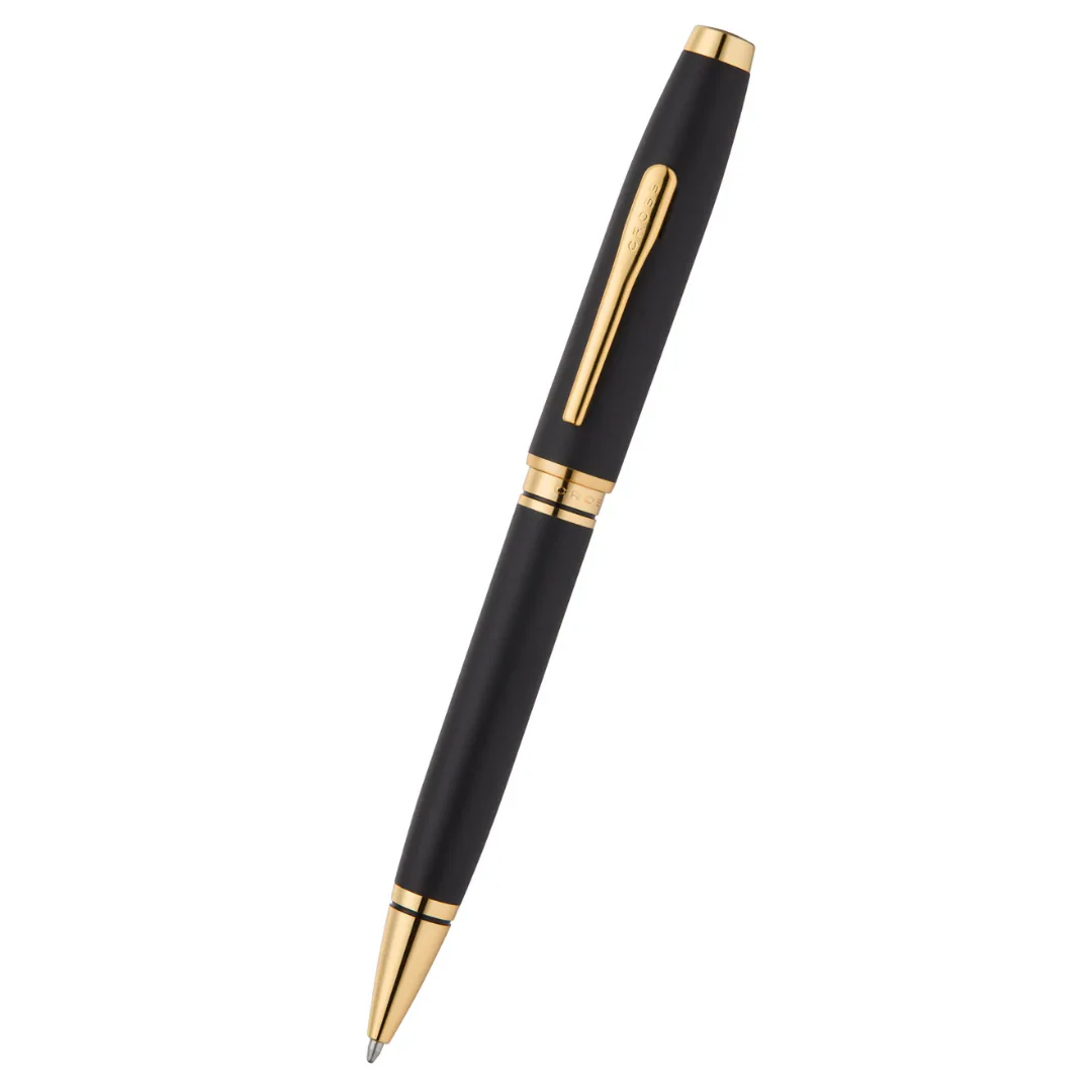 Cross - Coventry Ballpoint Pen - Matte Black with Gold PVD Trim