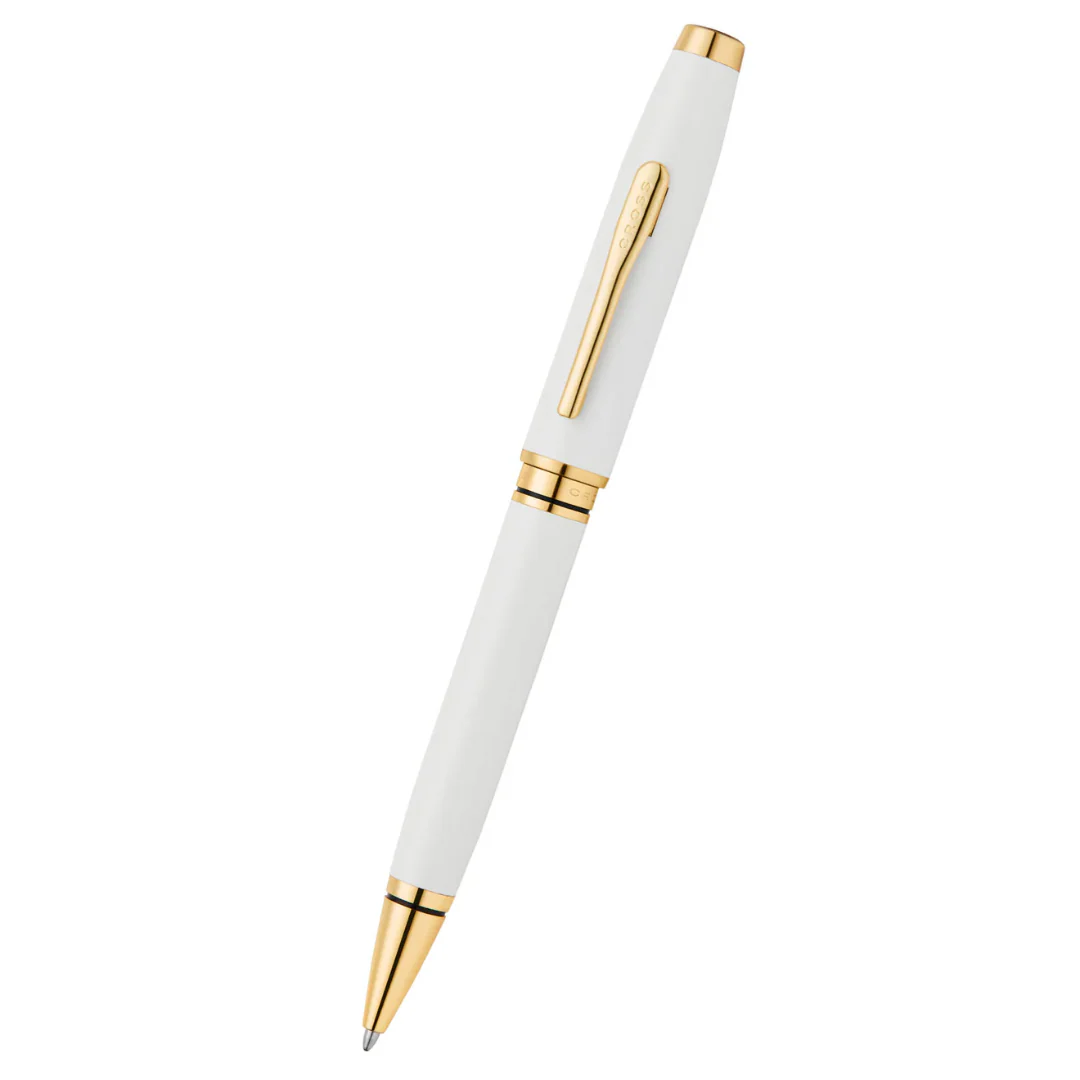 Cross - Coventry Ballpoint Pen - Pearl White with Gold PVD Trim