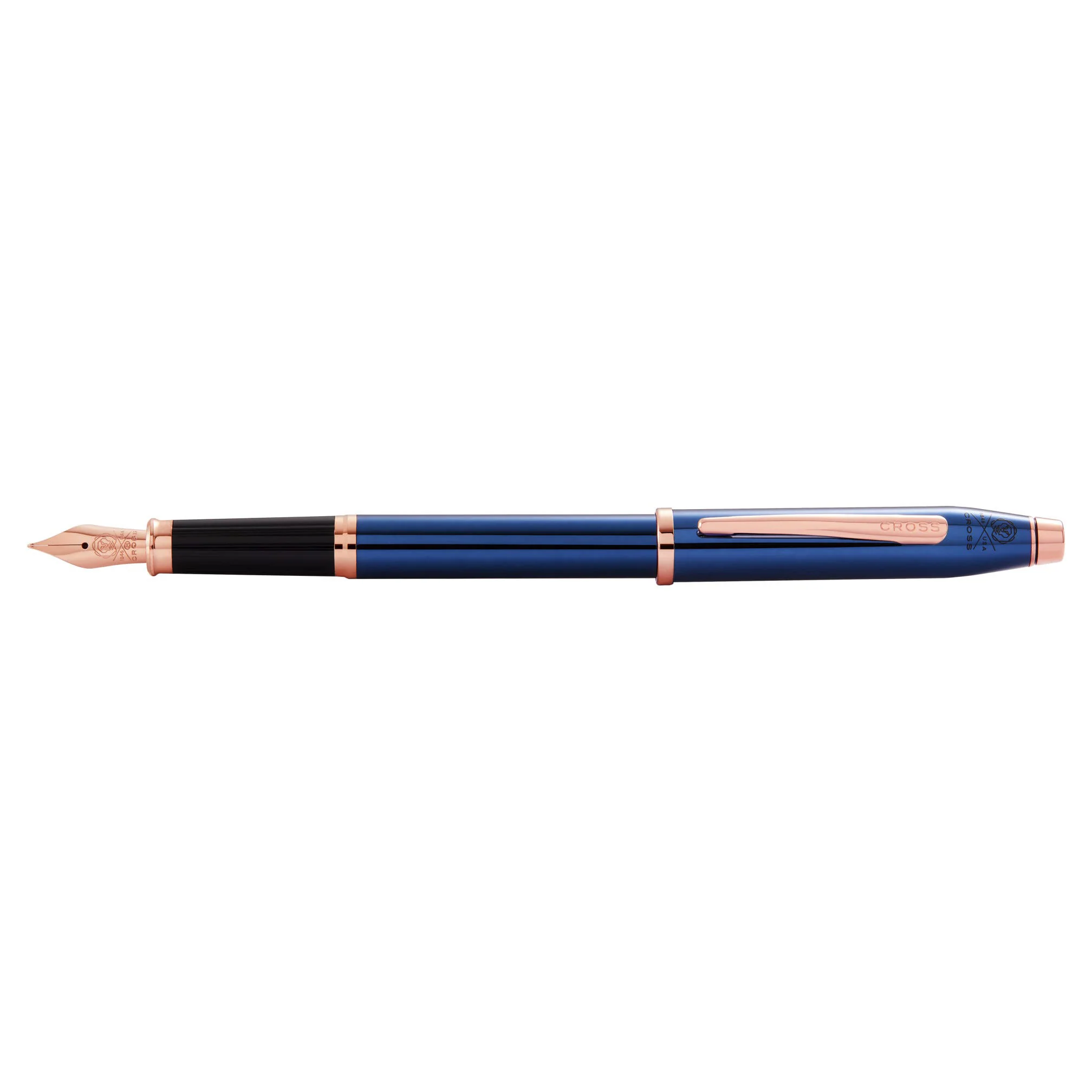 CROSS - CENTURY II - TRANSLUCENT - COBALT - BLUE - LACQUER - FOUNTAIN PEN