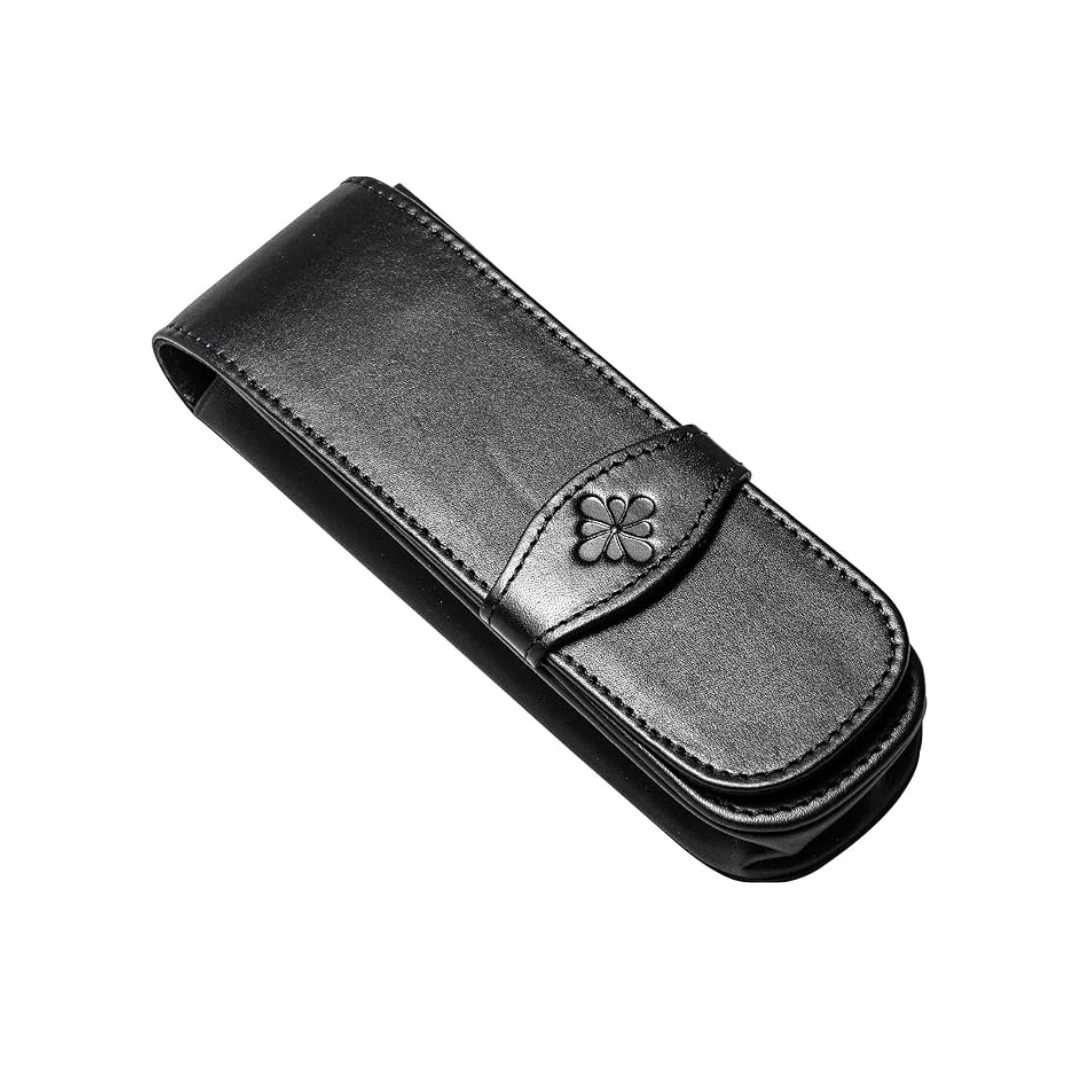 Diplomat - Double Leather Pen Case - Black