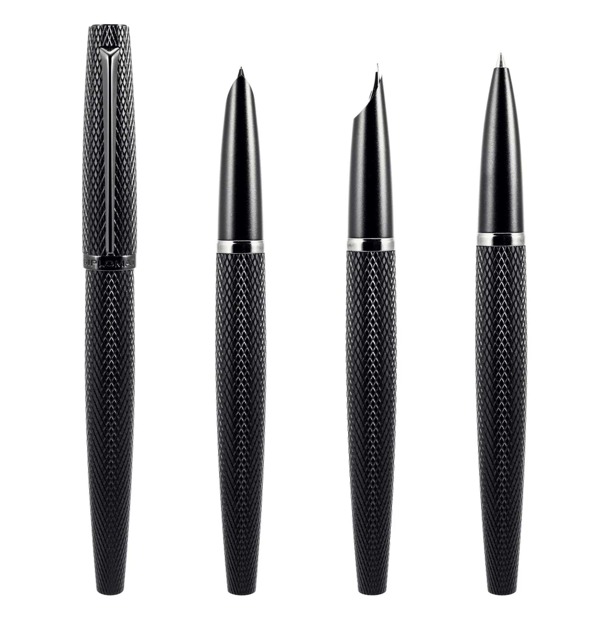 Diplomat - Viper Guilloche Fountain Pen - Black - Fine - Image 5