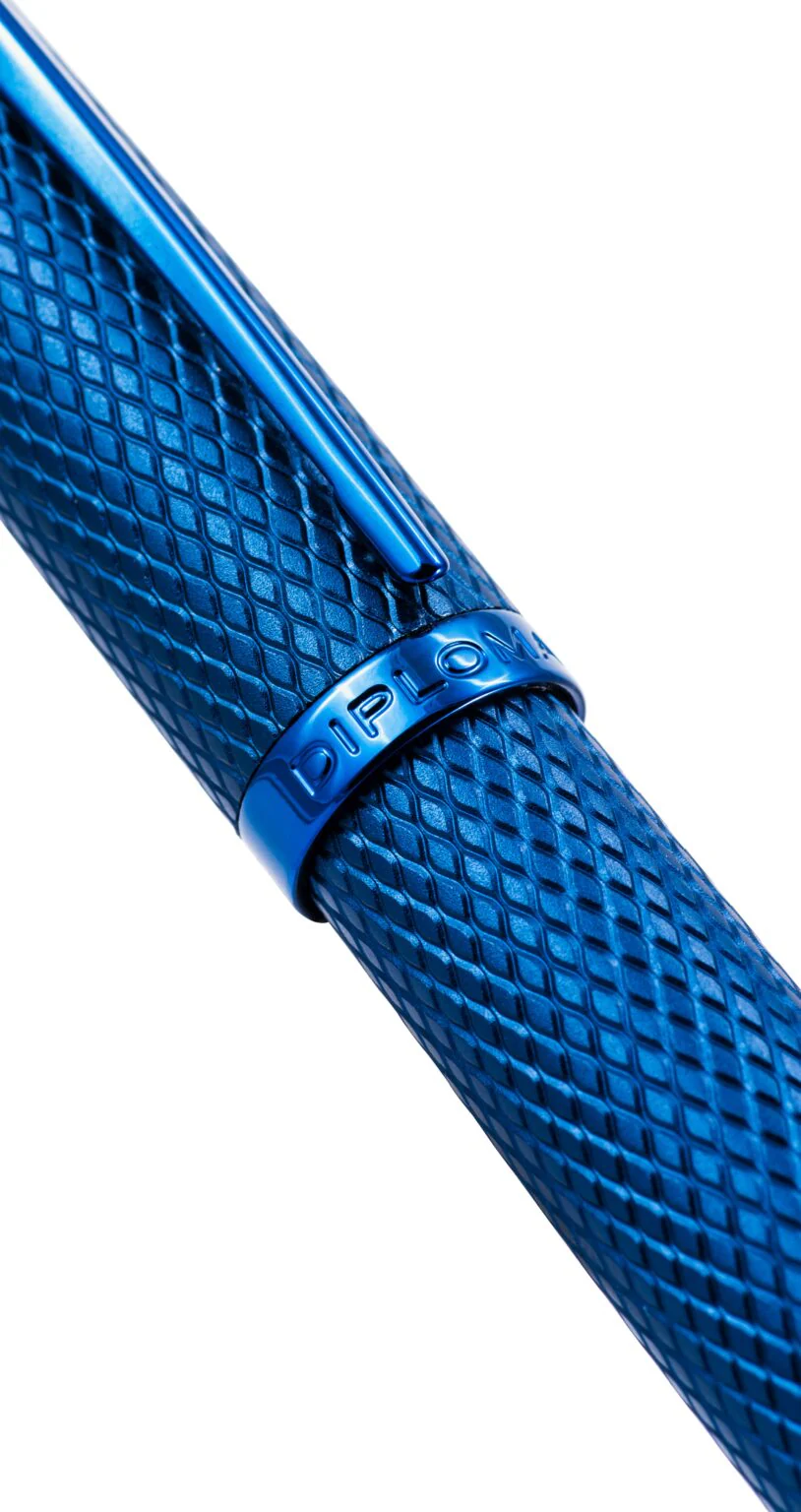 Diplomat - Viper Guilloche Fountain Pen - Blue - Fine - Image 4