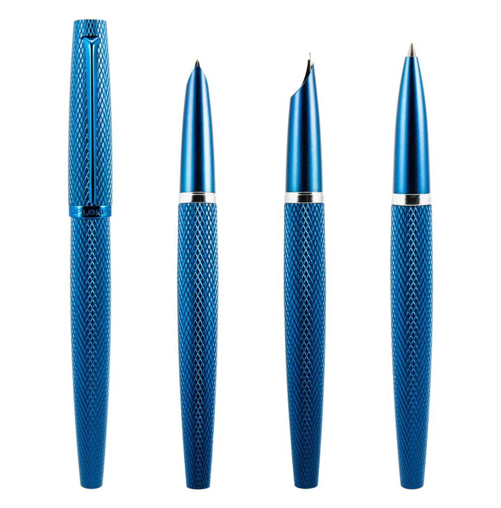 Diplomat - Viper Guilloche Fountain Pen - Blue - Fine - Image 5