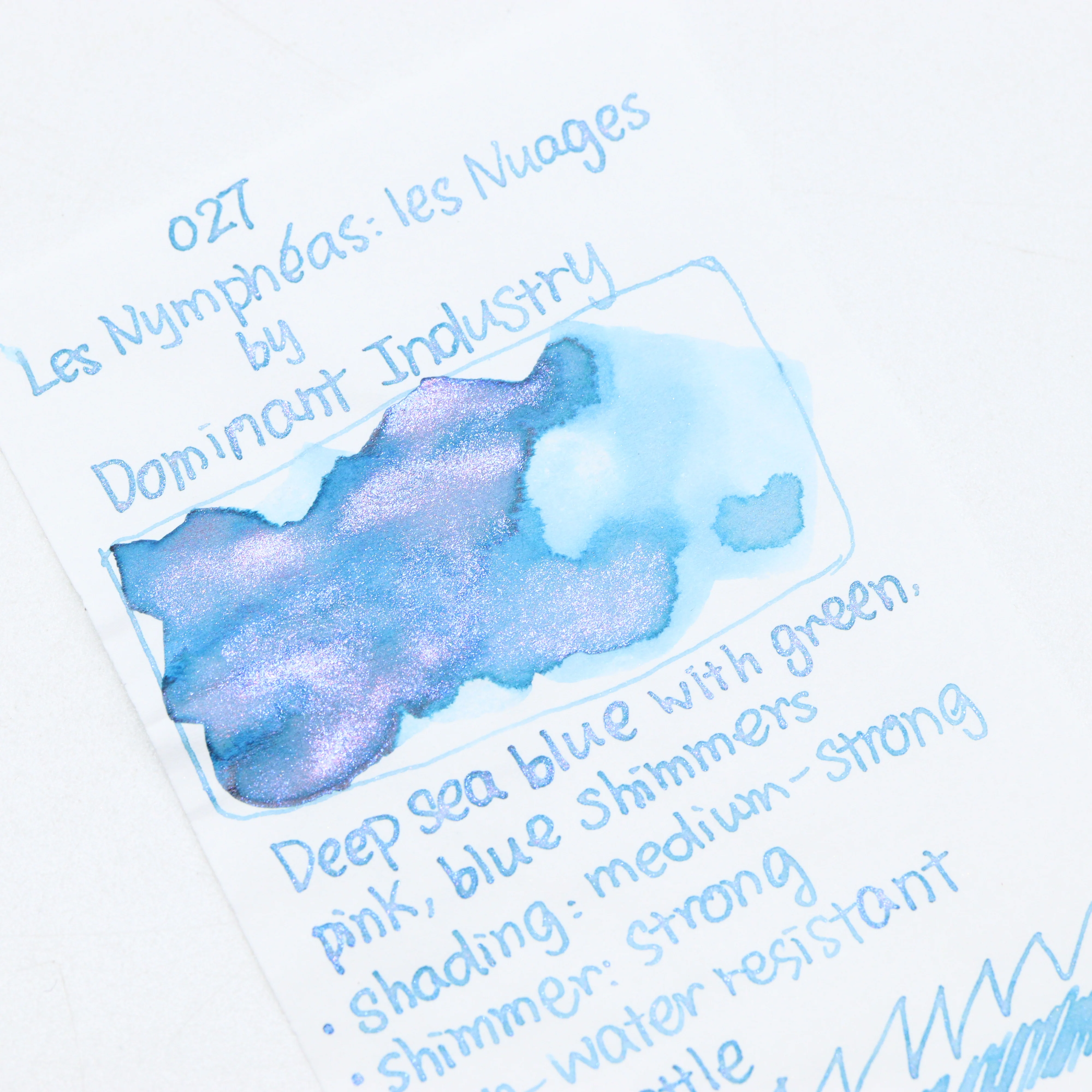 DOMINANT INDUSTRY – PAINTER SERIES - Bottled Fountain Pen Ink (25ml) – No.027 Les Nymphéas: les Nuages - Image 3