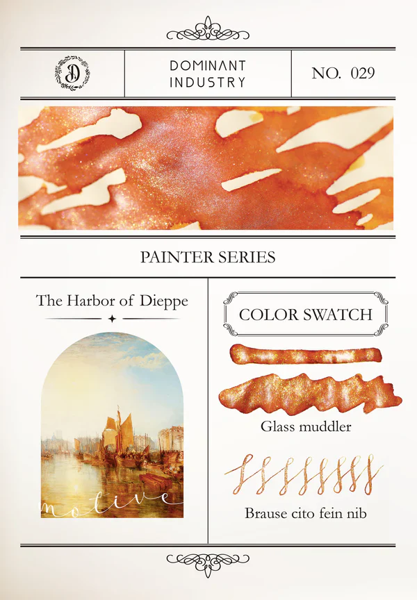 DOMINANT INDUSTRY – PAINTER SERIES – Bottled Fountain Pen Ink (25ml) – No.029 The Harbor of Dieppe - Image 3