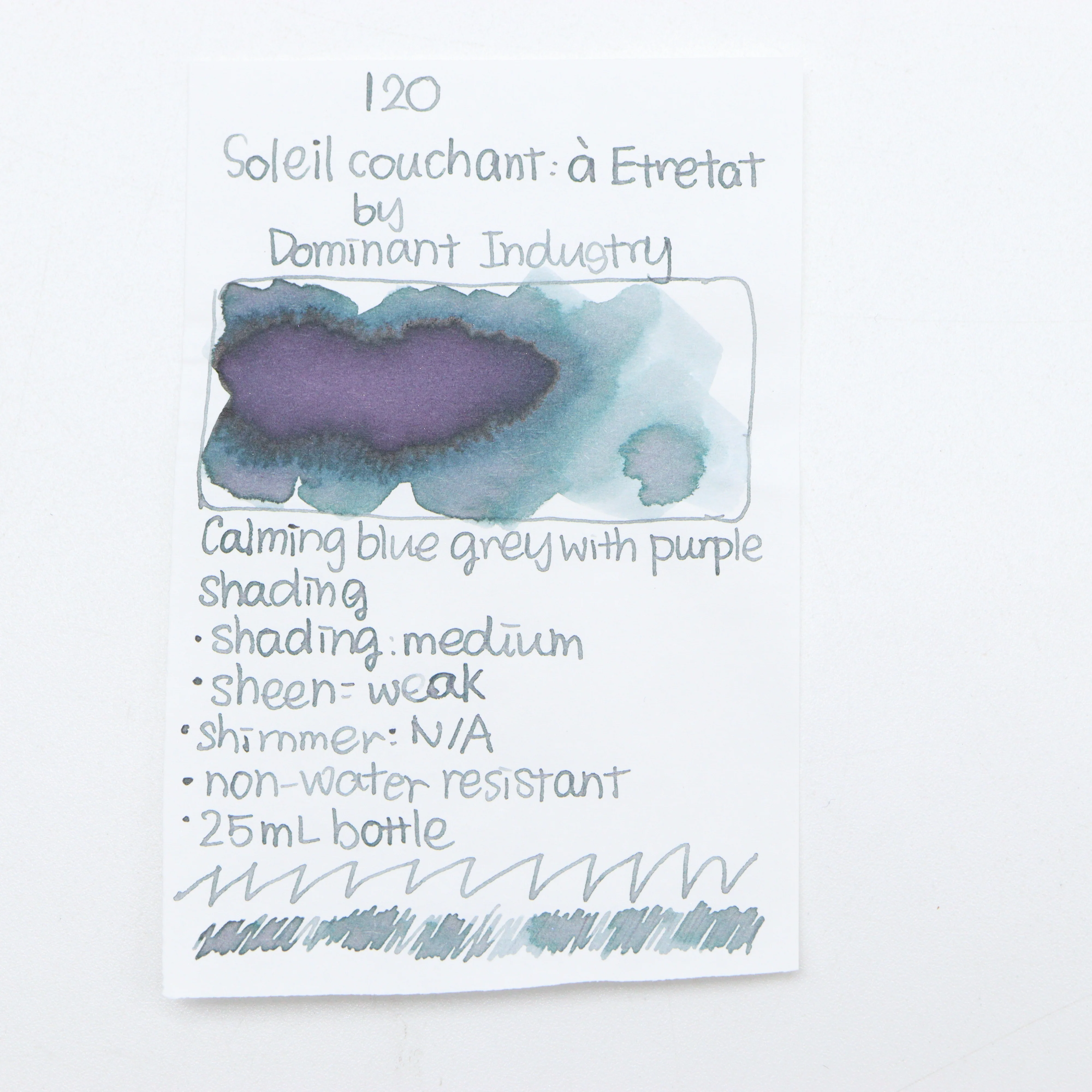 DOMINANT INDUSTRY – PAINTER SERIES – Bottled Fountain Pen Ink (25ml) – No.120 Soleil Couchant: à Étretat - Image 2