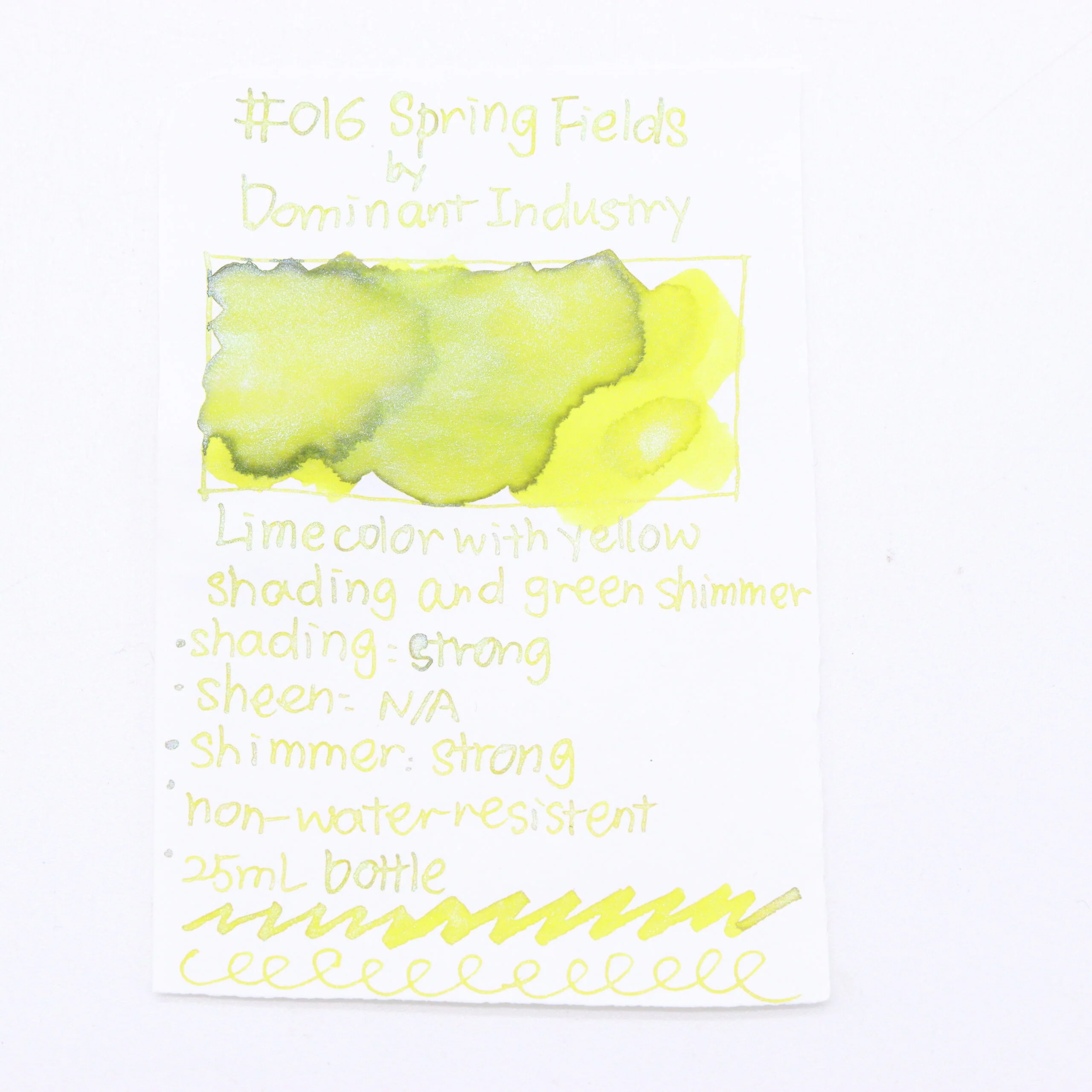 DOMINANT INDUSTRY – PEARL SERIES – Bottled Fountain Pen Ink (25ml) – No.016 SPRING FIELDS - Image 2
