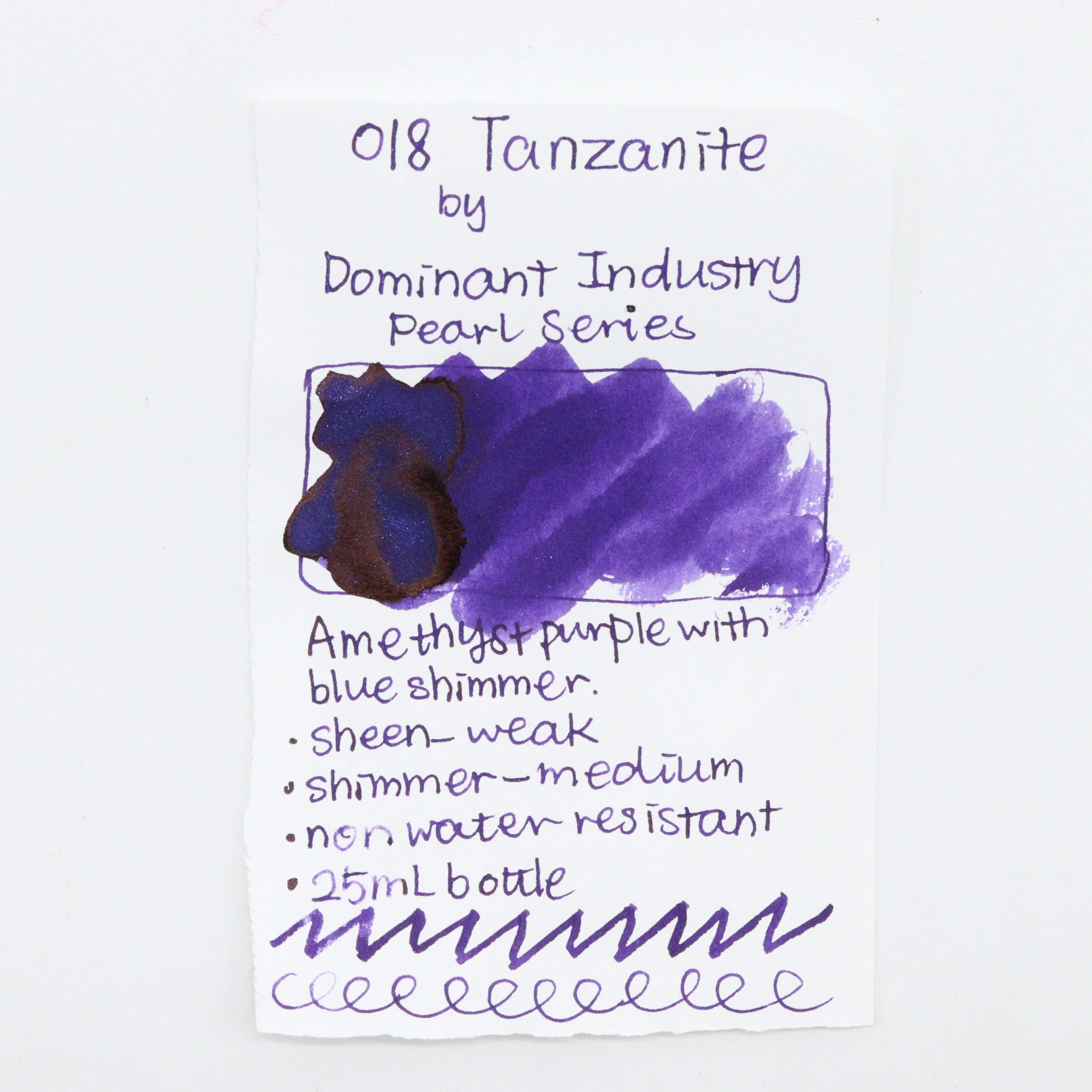 DOMINANT INDUSTRY – PEARL SERIES – Bottled Fountain Pen Ink (25ml) – No.018 Tanzanite - Image 2