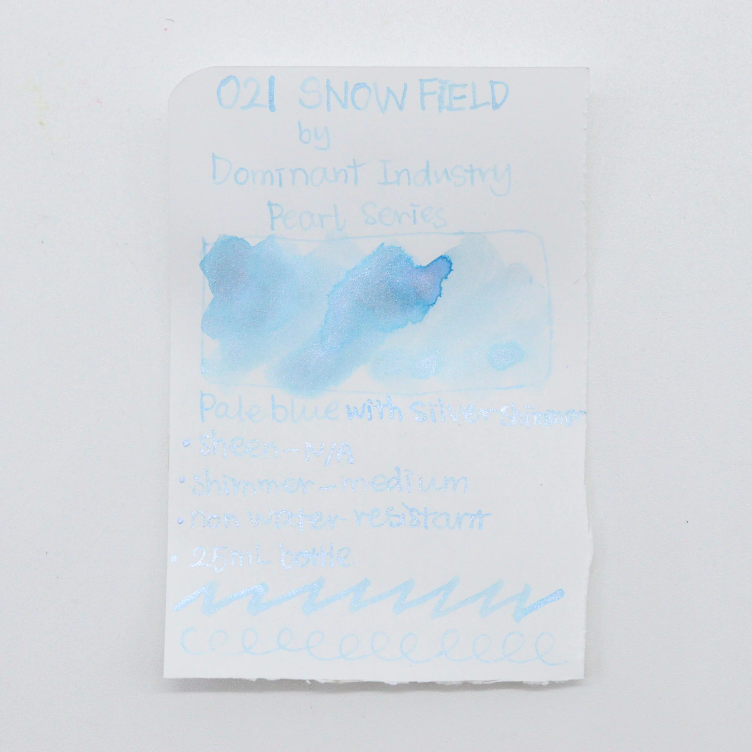 DOMINANT INDUSTRY – PEARL SERIES – Bottled Fountain Pen Ink (25ml) – No.021 Snowfield - Image 2