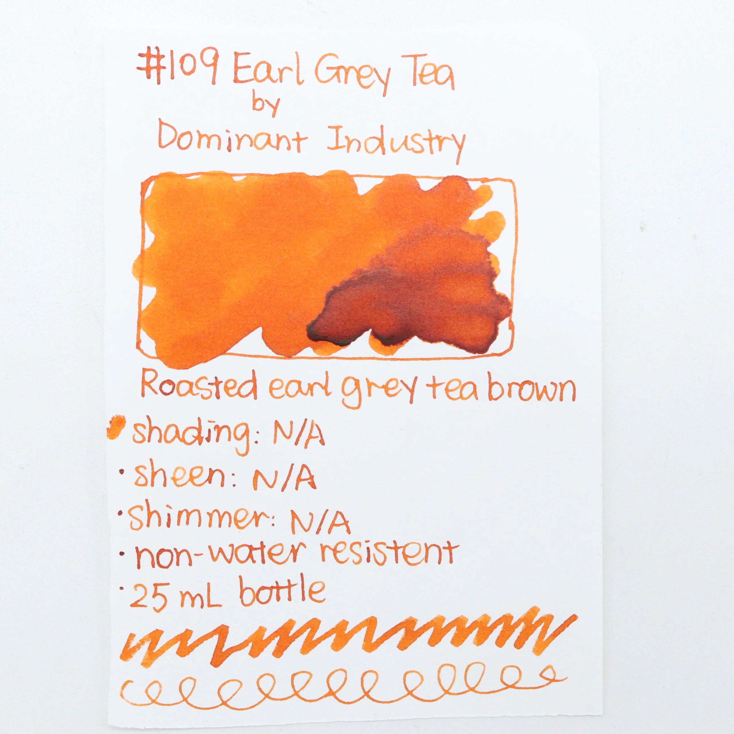 DOMINANT INDUSTRY – STANDARD SERIES – Bottled Fountain Pen Ink (25ml) – No.109 Earl Grey Tea - Image 2