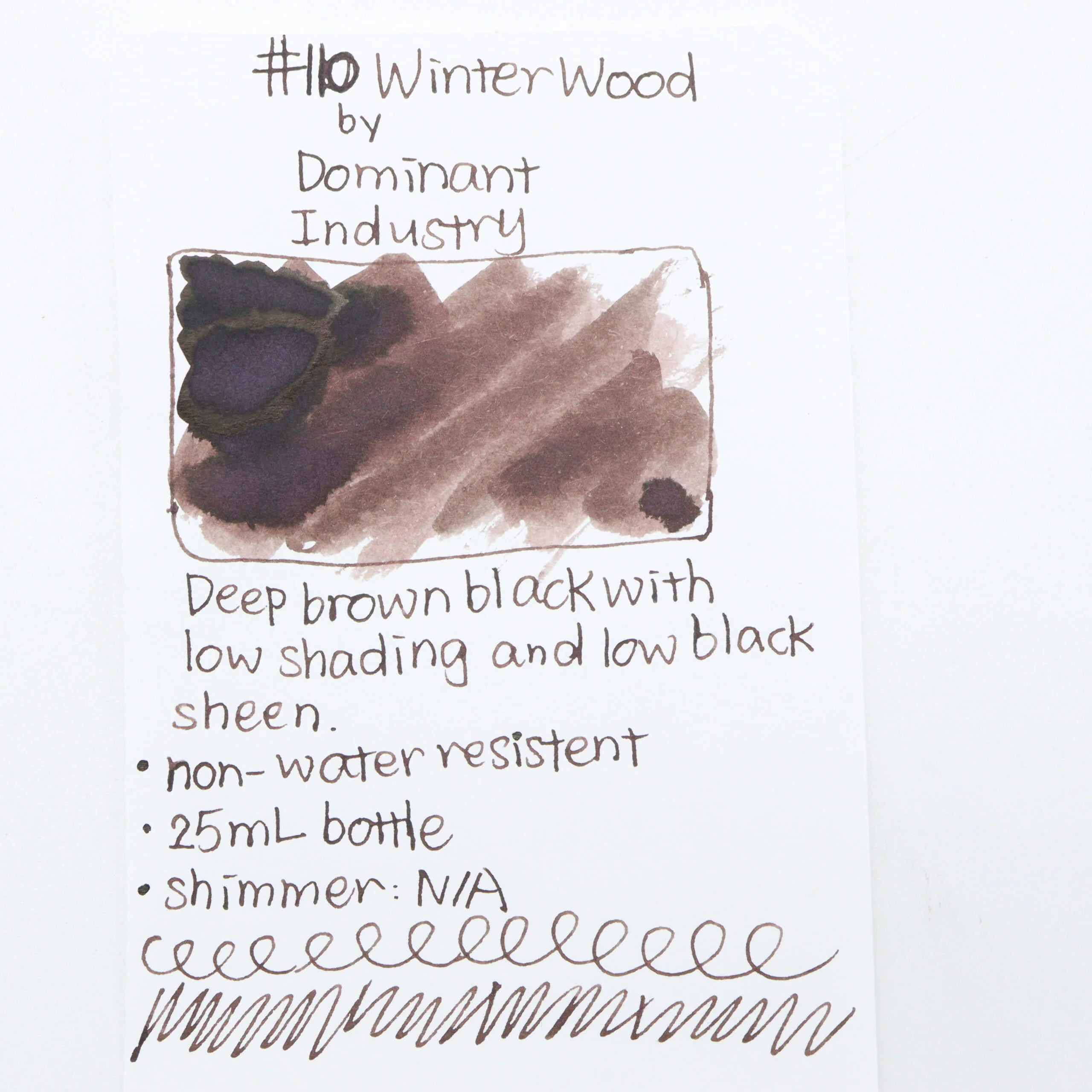 DOMINANT INDUSTRY – STANDARD SERIES – Bottled Fountain Pen Ink (25ml) – No.110 Winter Wood - Image 2
