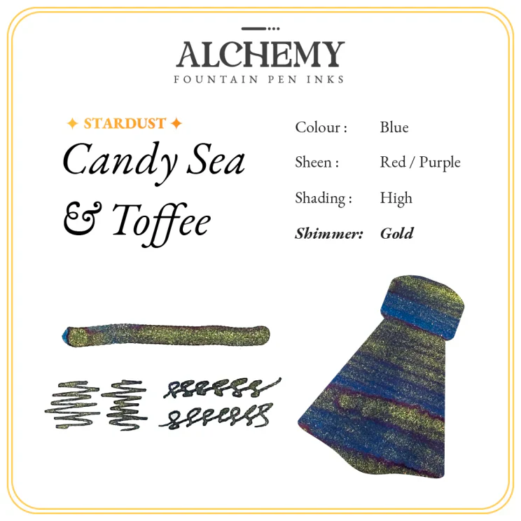 Endless - Alchemy Fountain Pen Ink - Stardust - Candy Sea & Toffee 45ml - Image 2