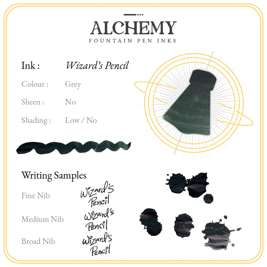 Endless - Alchemy Fountain Pen Ink - Wizard's Pencil 45ml - Image 2