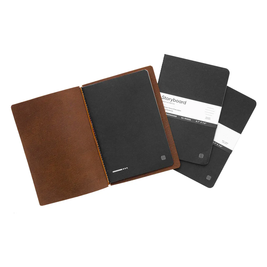 ENDLESS EXPLORER REFILLIABLE LEATHER JOURNAL - Regalia Paper 64 Pages - 'Brown' - Image 3